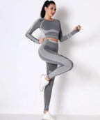 Seamless Long Sleeve Solid Yoga Set | Mixtshop LLC