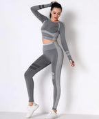 Seamless Long Sleeve Solid Yoga Set | Mixtshop LLC