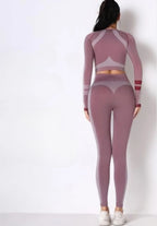 Seamless Long Sleeve Solid Yoga Set | Mixtshop LLC