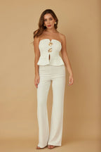 Scrunched Golden Stone Strapless Sets | Mixtshop LLC