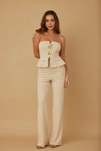 Scrunched Golden Stone Strapless Sets | Mixtshop LLC