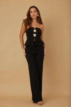 Scrunched Golden Stone Strapless Sets | Mixtshop LLC