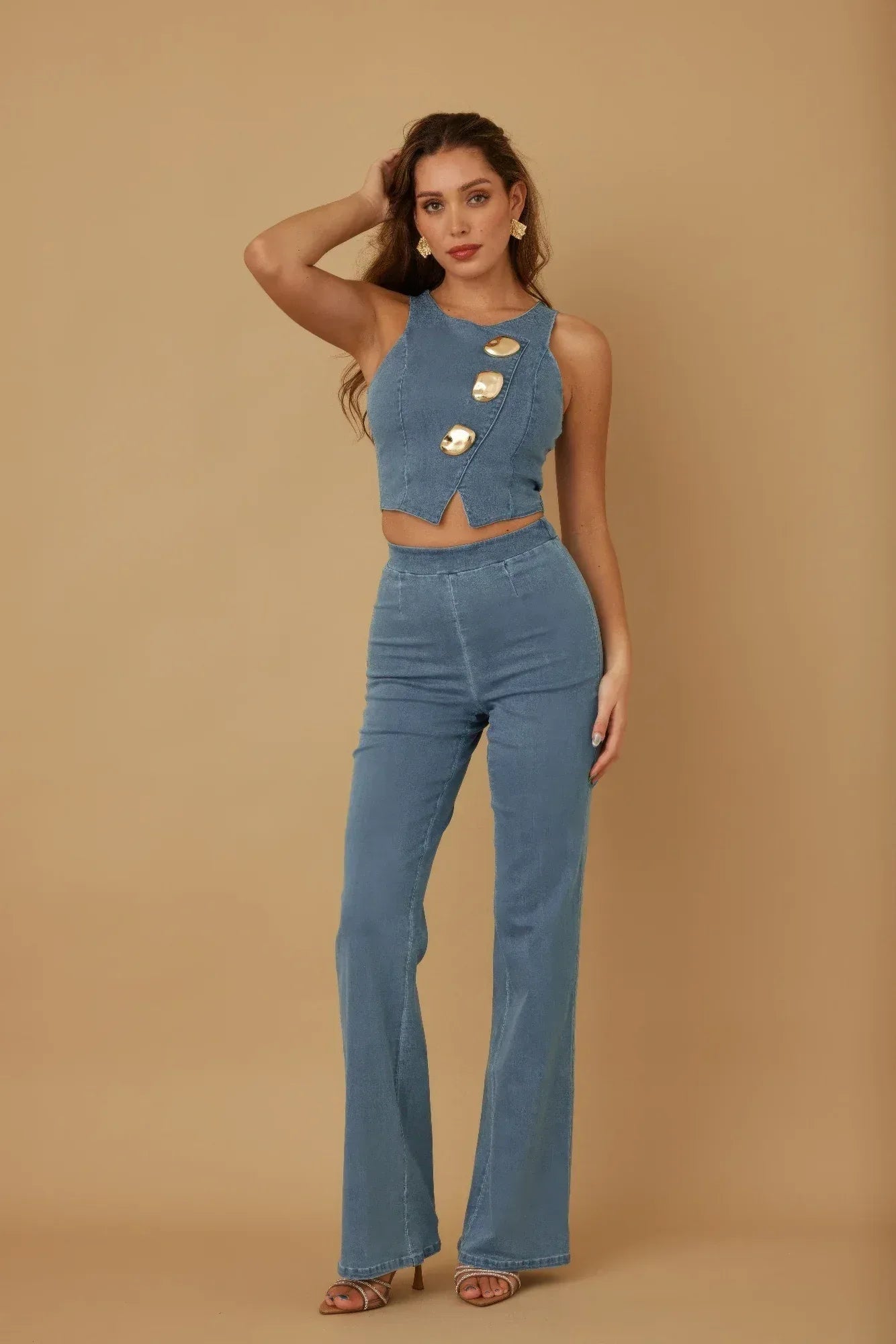 Crop Vest Casual Sets Secondary image