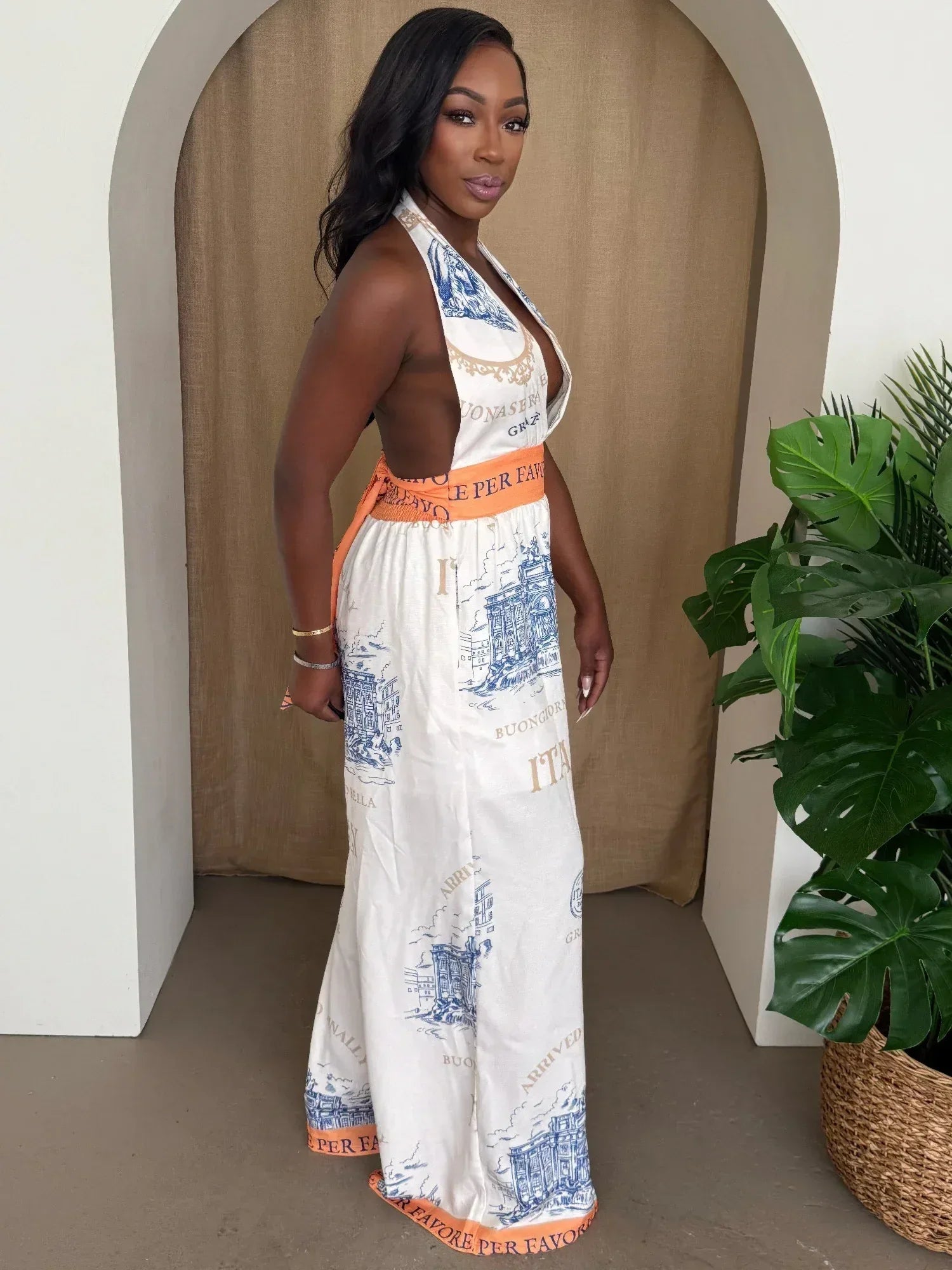Italian Escape Halter Jumpsuit Secondary image
