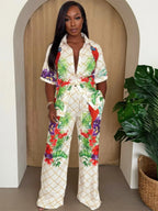 Tropical Parrot Print Shirt & Pant Set | Mixtshop LLC