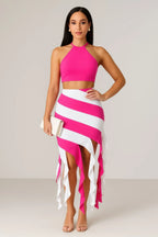 Asymmetric Crop Skirt Set | Mixtshop LLC