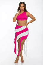 Asymmetric Crop Skirt Set | Mixtshop LLC