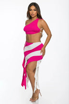 Asymmetric Crop Skirt Set | Mixtshop LLC