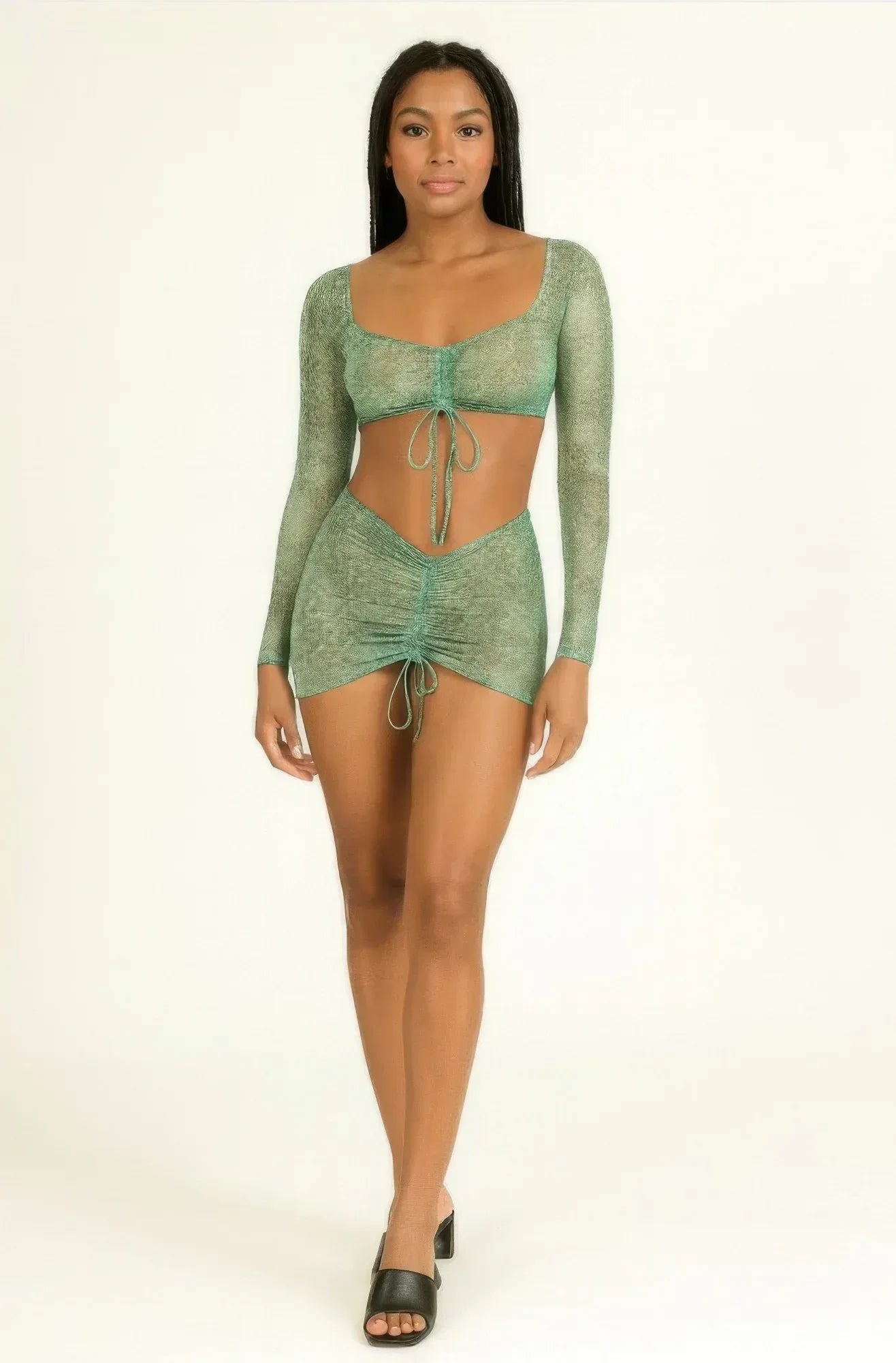 Printed Sheer Two Piece Set Secondary image