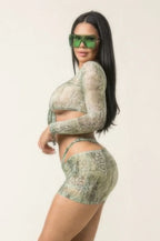 Printed Sheer Two Piece Set | Mixtshop LLC