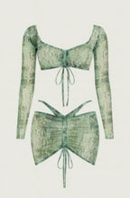 Printed Sheer Two Piece Set | Mixtshop LLC