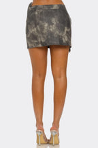 Faux Leather Strap Mini Skirt | Mixtshop LLC