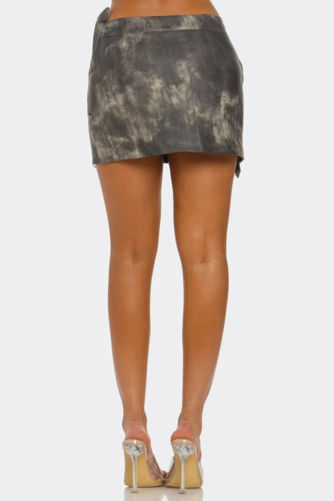 Faux Leather Strap Mini Skirt | Mixtshop LLC
