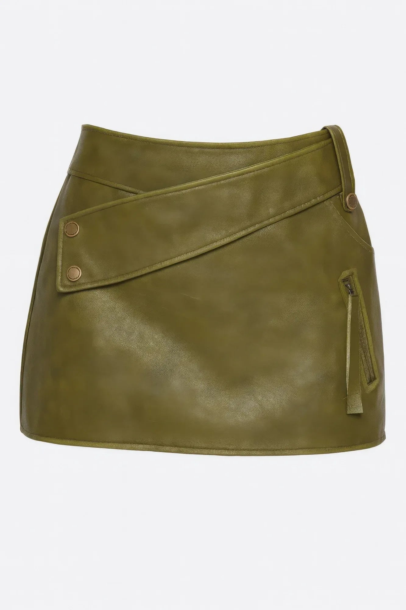 Faux Leather Strap Mini Skirt | Mixtshop LLC
