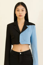 Short Color Block Blazer | Mixtshop LLC