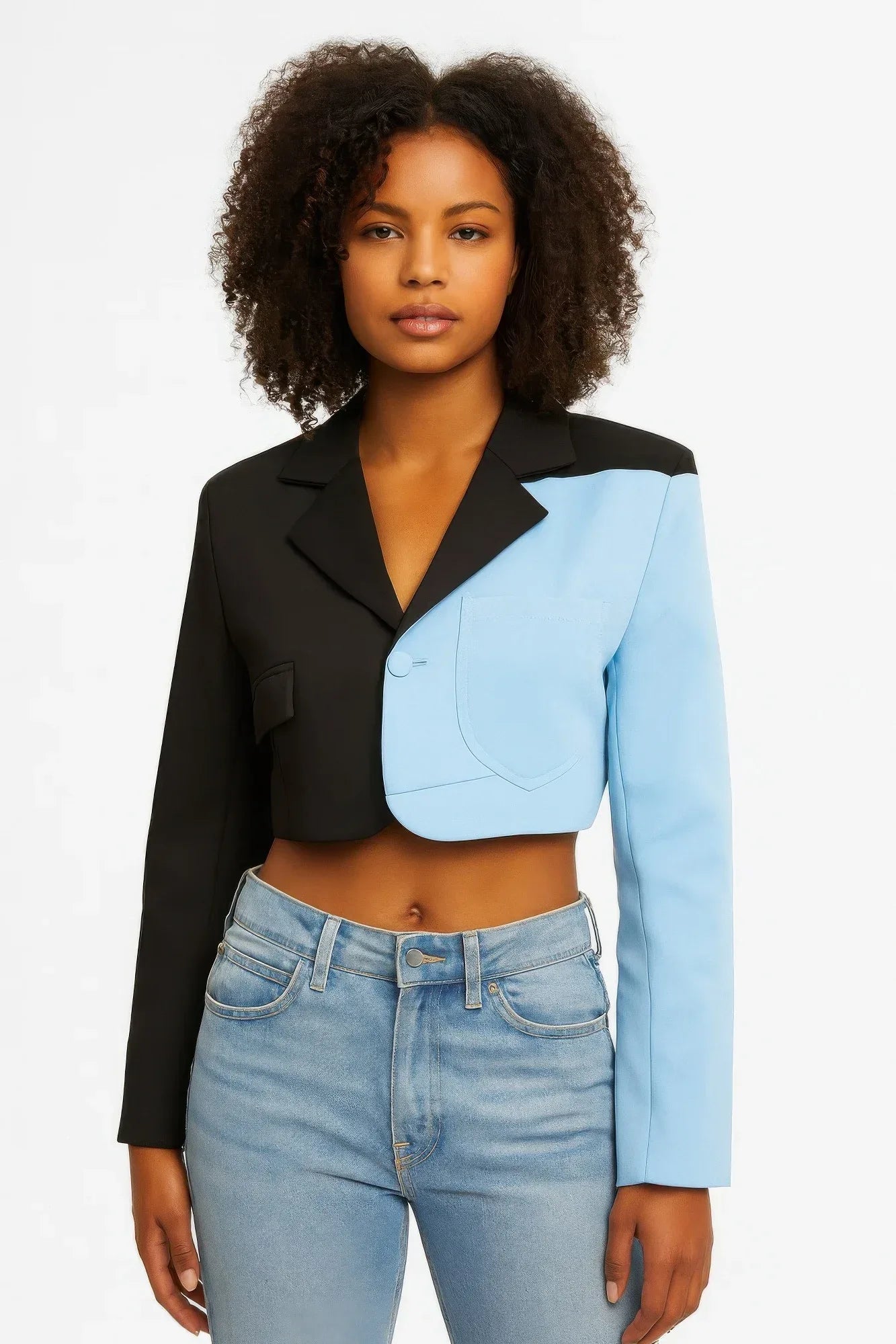 Short Color Block Blazer | Mixtshop LLC