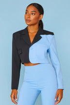 Short Color Block Blazer | Mixtshop LLC