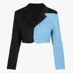 Short Color Block Blazer | Mixtshop LLC