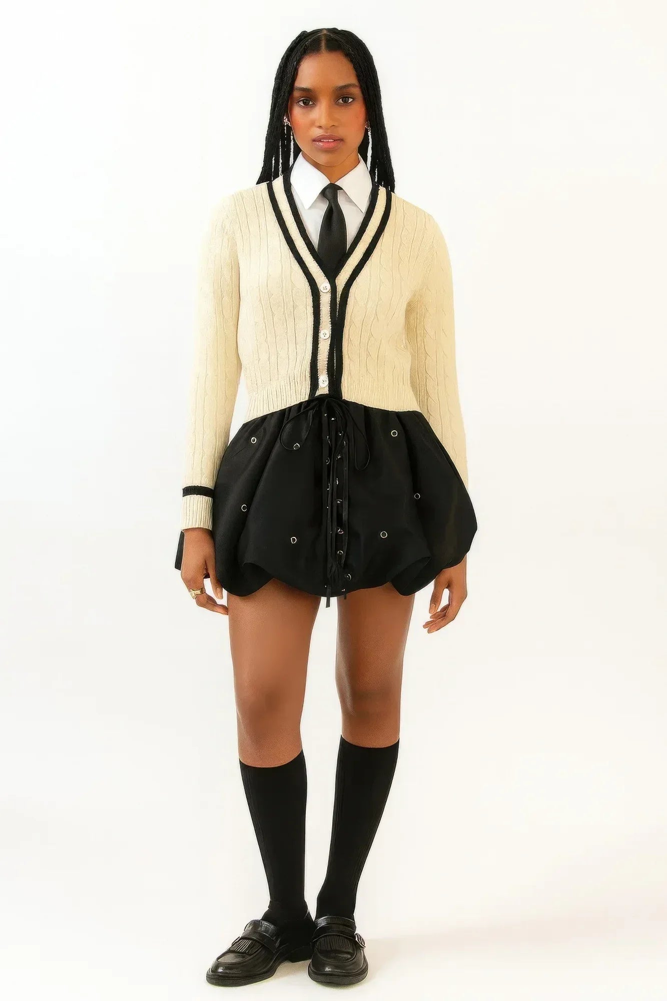 Bubble Lace Up Mini Skirt | Mixtshop LLC