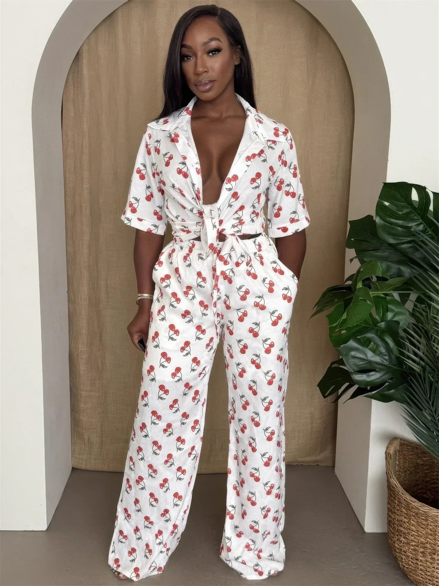 Cherry Pop Wide-leg Set | Mixtshop LLC