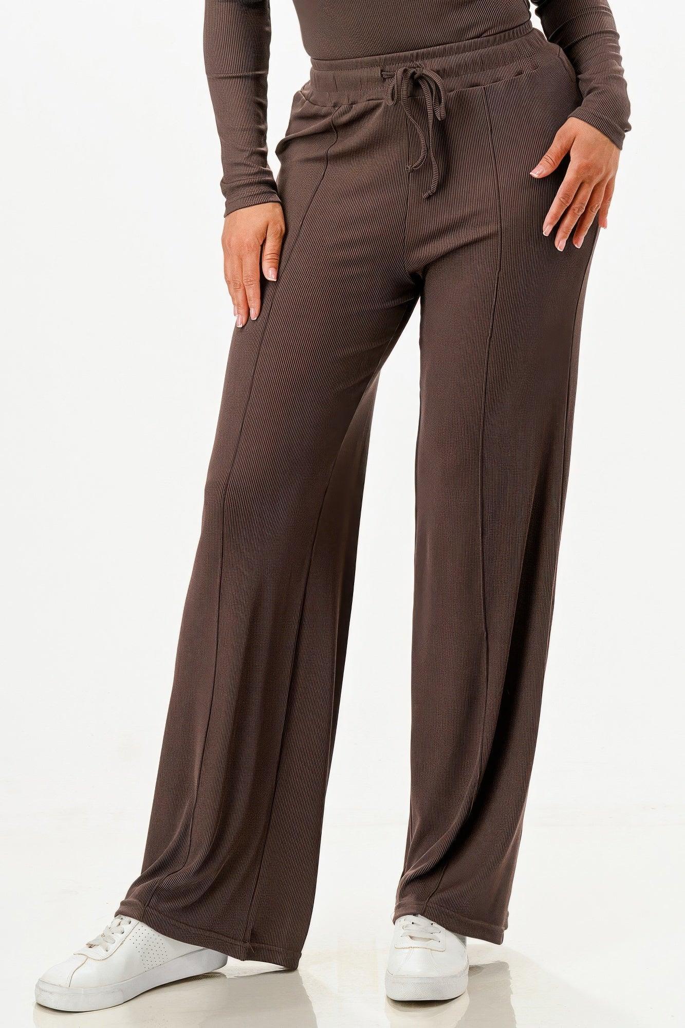 Long Sleeve Ribbed Bodysuit And Pants Set | Mixtshop LLC