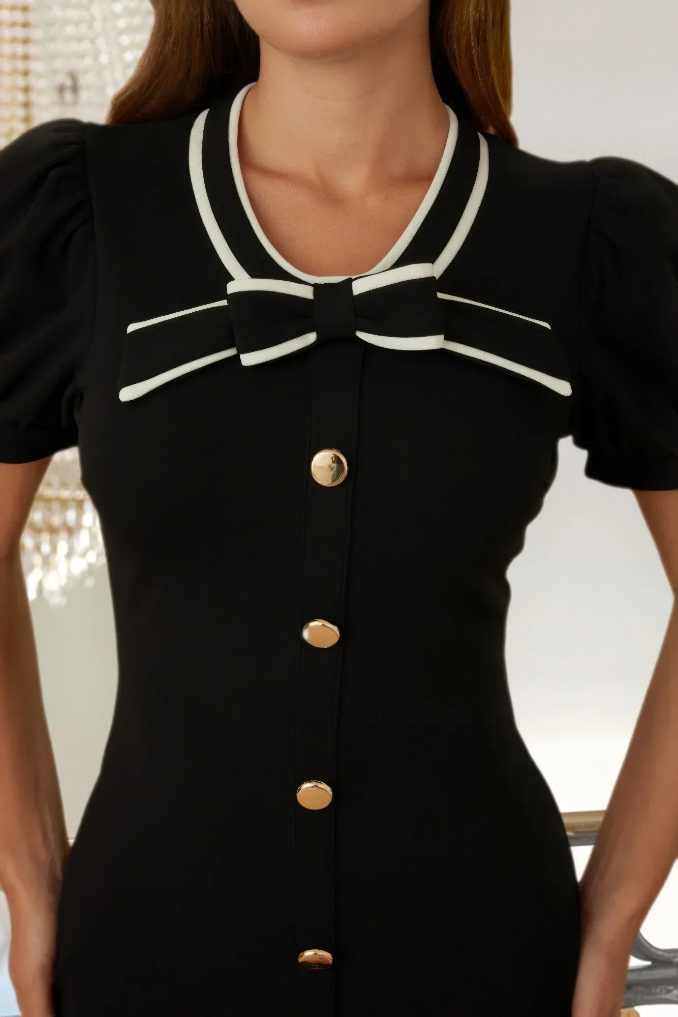 Ribbon Bow Short Button Up Dress | Mixtshop LLC