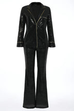 Sequin Collared Two Piece Set | Mixtshop LLC