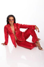 Sequin Collared Two Piece Set | Mixtshop LLC