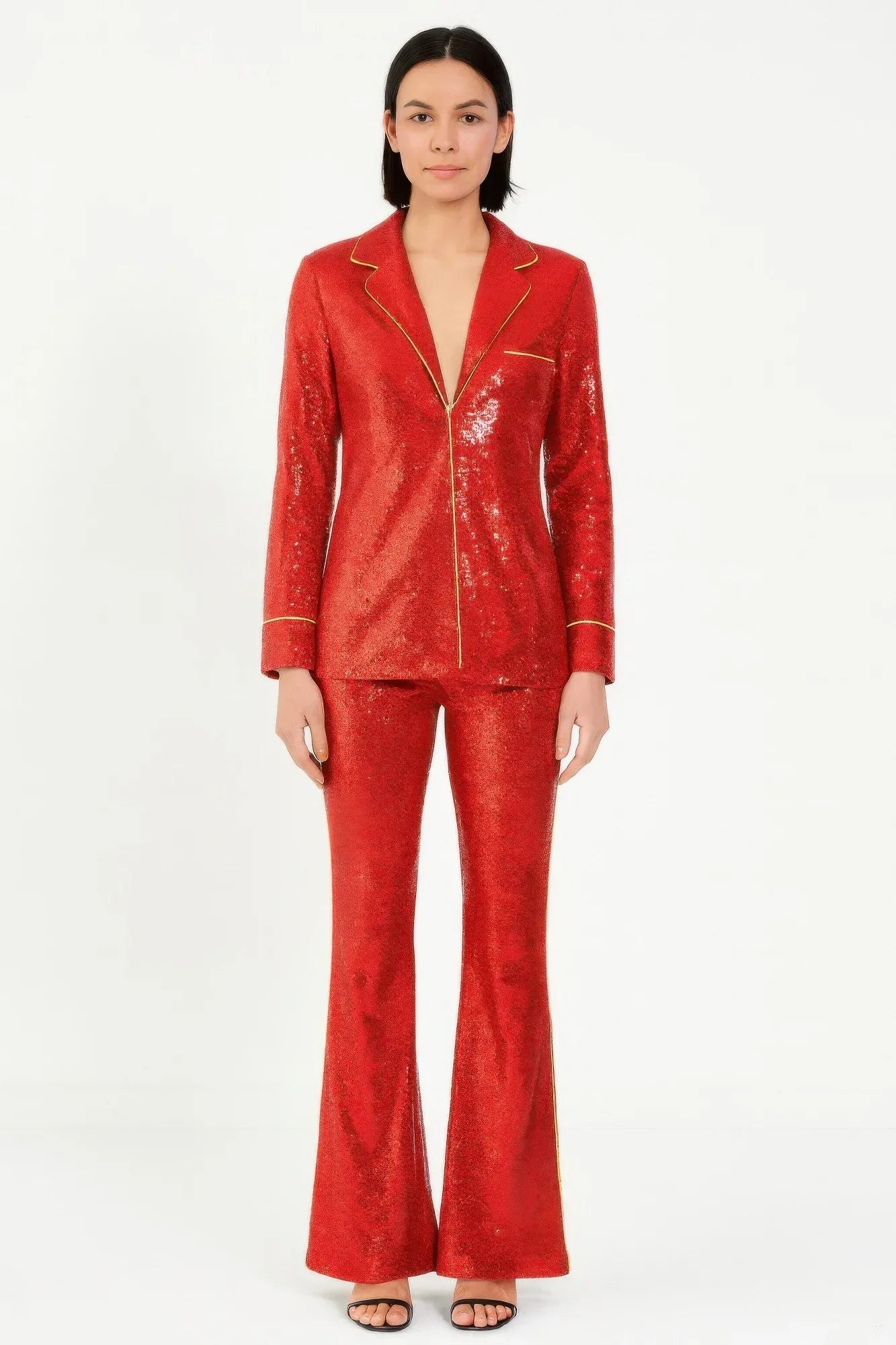 Sequin Collared Two Piece Set | Mixtshop LLC