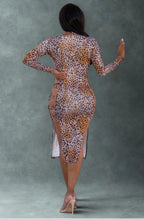 Leopard Cut Out Sexy Midi Dress | Mixtshop LLC