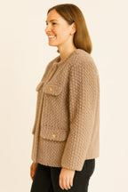 Textured Woven Button-front Jacket | Mixtshop LLC