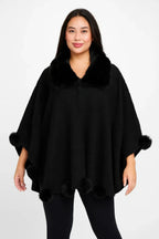Trim Cape With Faux Fur Collar | Mixtshop LLC