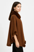 Trim Cape With Faux Fur Collar | Mixtshop LLC
