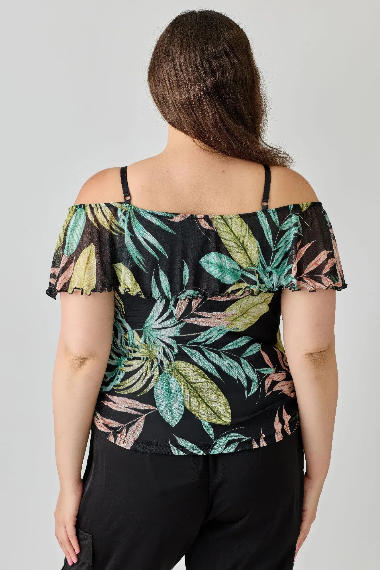 Plus Size Tropical Inspired Off The Shoulder Top | Mixtshop LLC