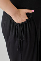 Plus Size Wide-leg Pants W Side Drawstring Detail | Mixtshop LLC