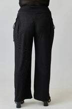 Plus Size Wide-leg Pants W Side Drawstring Detail | Mixtshop LLC