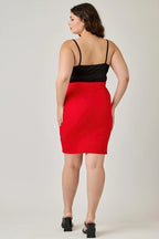 Plus Size Tulip Hem Knit Crepe Skirt | Mixtshop LLC