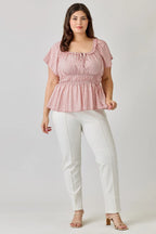 Plus Size Geometric Challis Print Top | Mixtshop LLC
