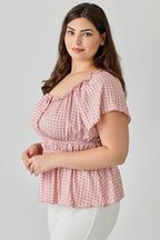 Plus Size Geometric Challis Print Top | Mixtshop LLC