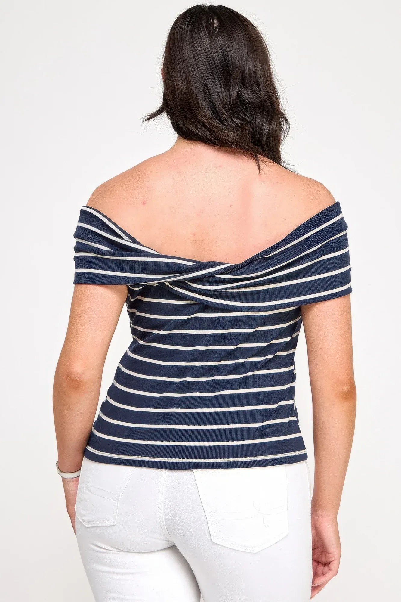 Plus Size Ots Knit Ribbed Striped Top | Mixtshop LLC