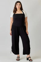 Plus Size Wide Leg Halter Style Jumpsuit | Mixtshop LLC
