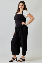 Plus Size Wide Leg Halter Style Jumpsuit | Mixtshop LLC