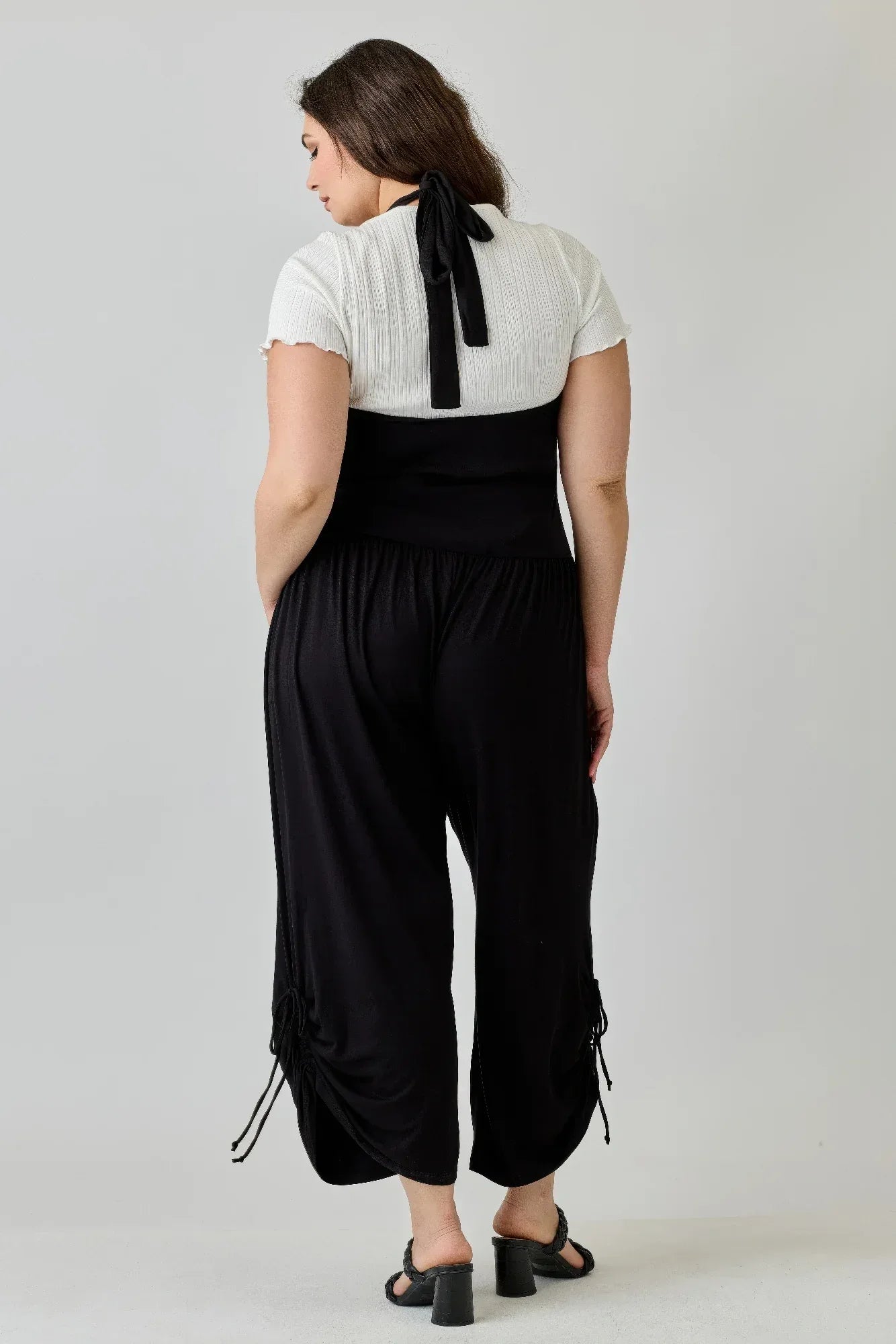 Plus Size Wide Leg Halter Style Jumpsuit | Mixtshop LLC