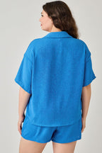 Plus Size 2pc Linen Airflow Btn Down Set | Mixtshop LLC