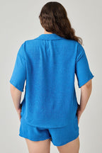 Plus Size 2pc Linen Airflow Btn Down Set | Mixtshop LLC