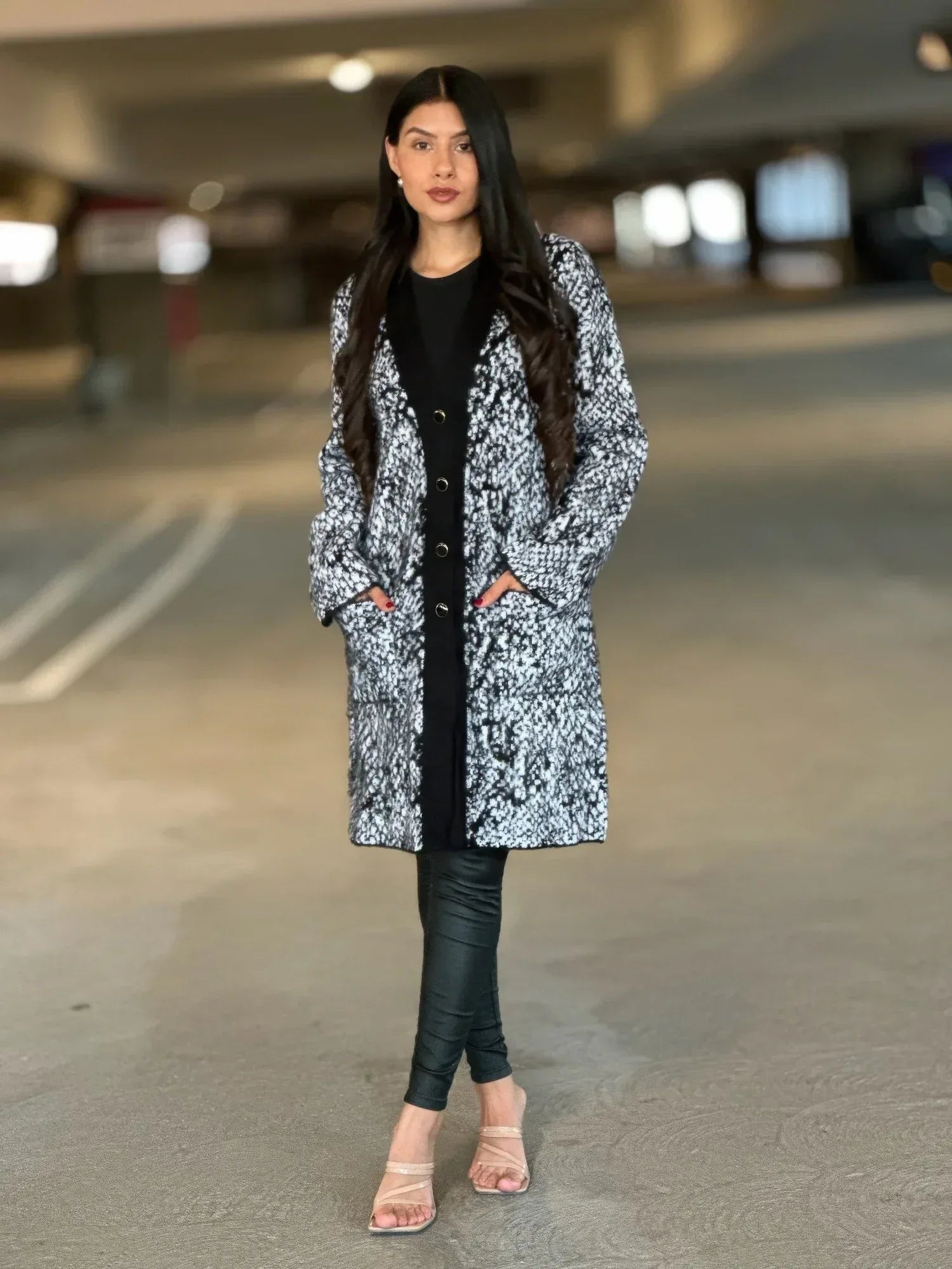 Big Button-down Long Sleeve Snake Print Cardigan | Mixtshop LLC