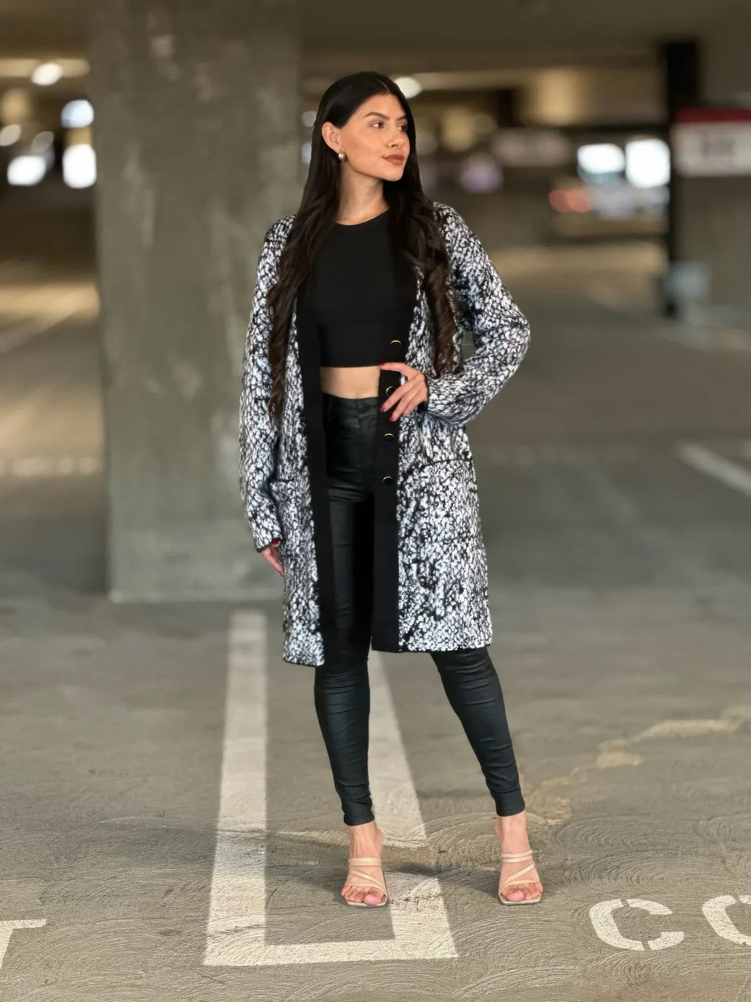 Big Button-down Long Sleeve Snake Print Cardigan | Mixtshop LLC