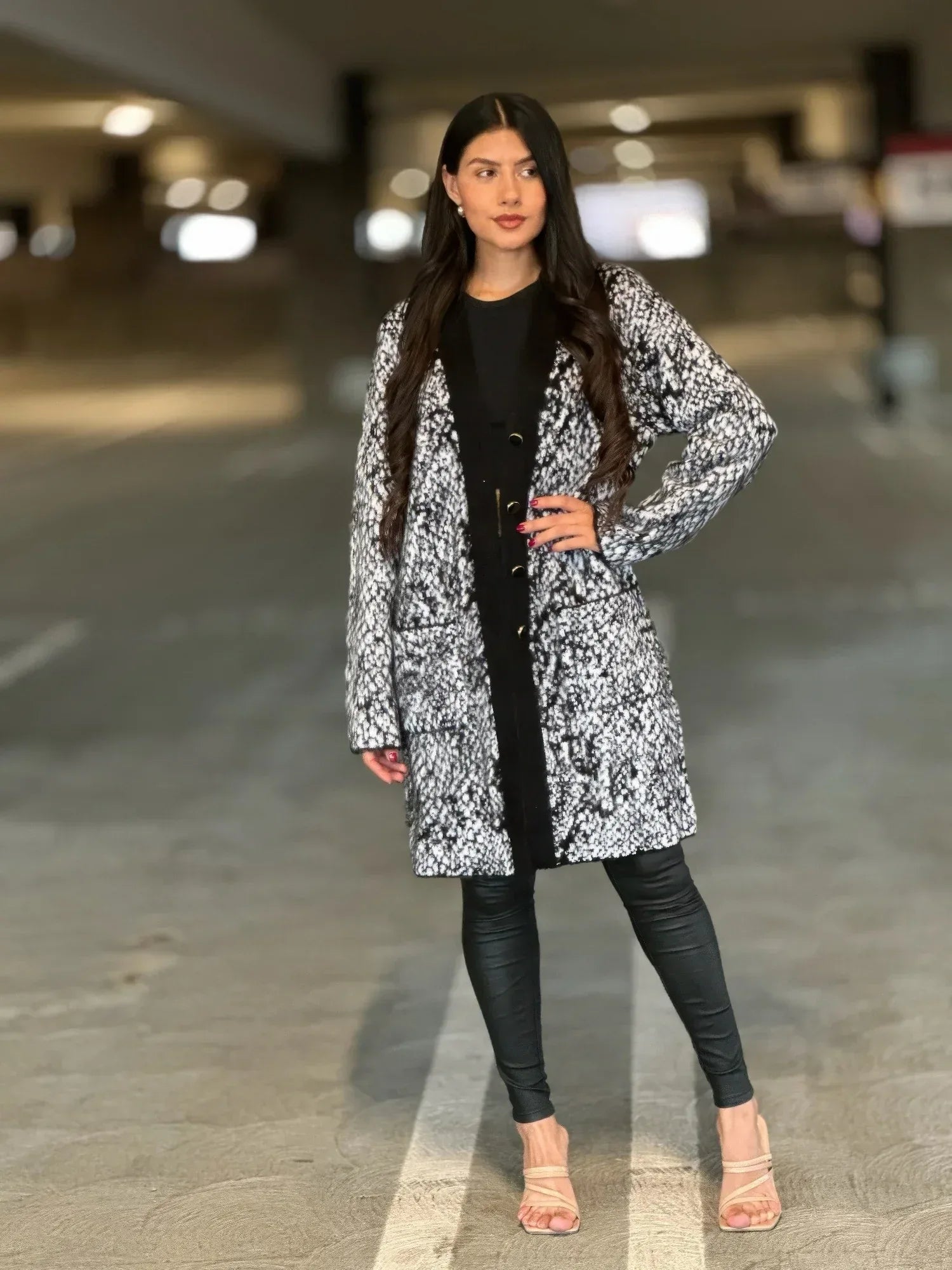 Big Button-down Long Sleeve Snake Print Cardigan | Mixtshop LLC