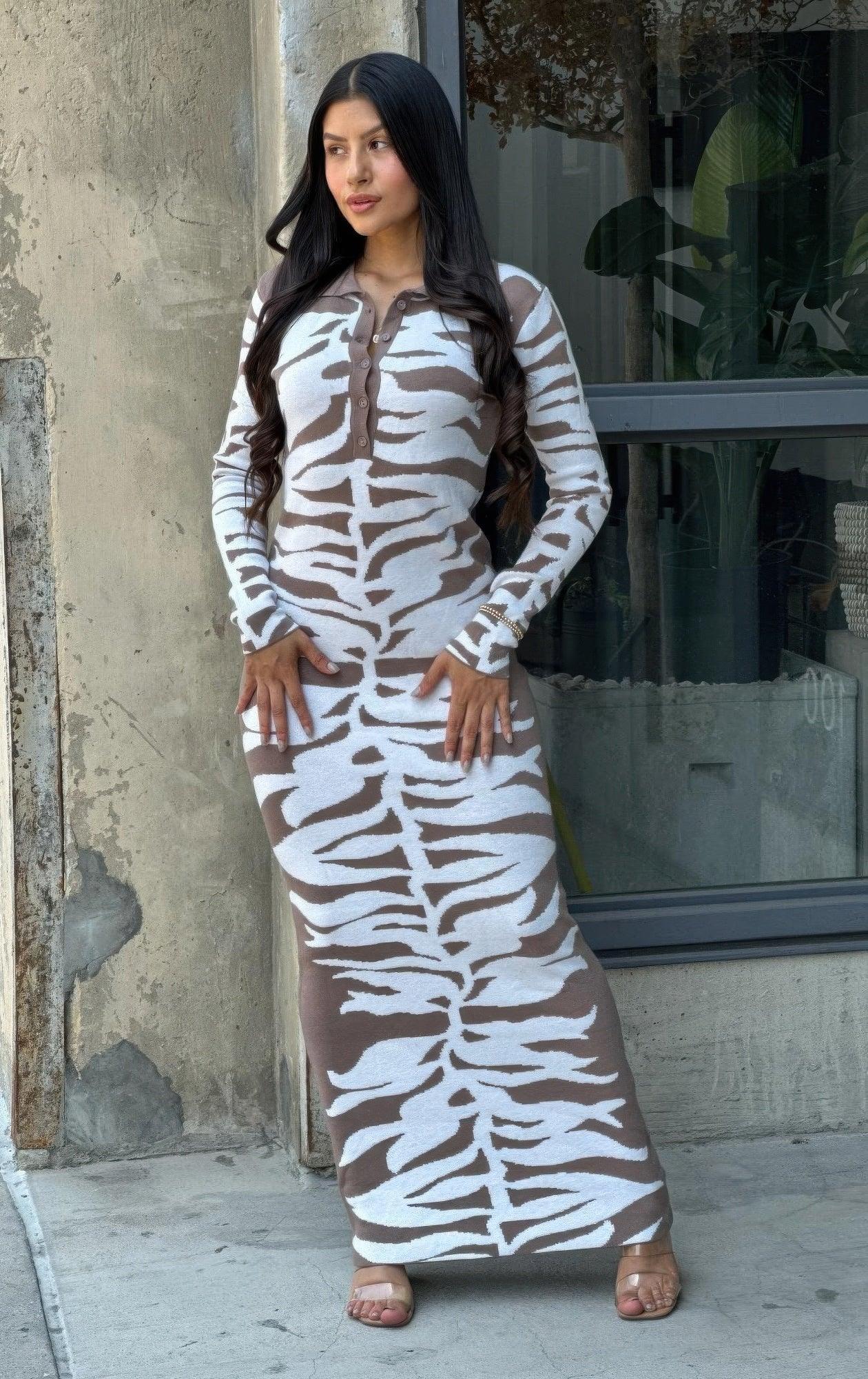 Animal Print Sweater Dress Body Con | Mixtshop LLC