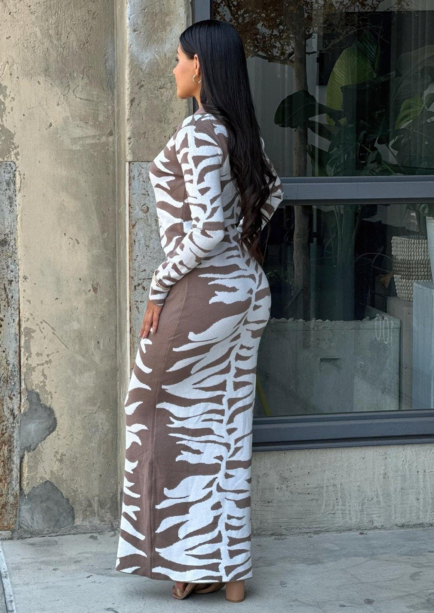 Animal Print Sweater Dress Body Con | Mixtshop LLC